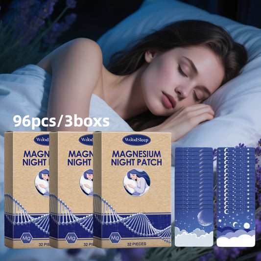 96pcs Lavender Magnesium Chloride Patches - ARNICA MONTANA FLOWER EXTRACT, Formaldehyde-Free, Moisturizing for All Light Beige Types, Daily Body Application, Unisex for Men & Women, Light Beige Care, Sleek Packaging, Natural