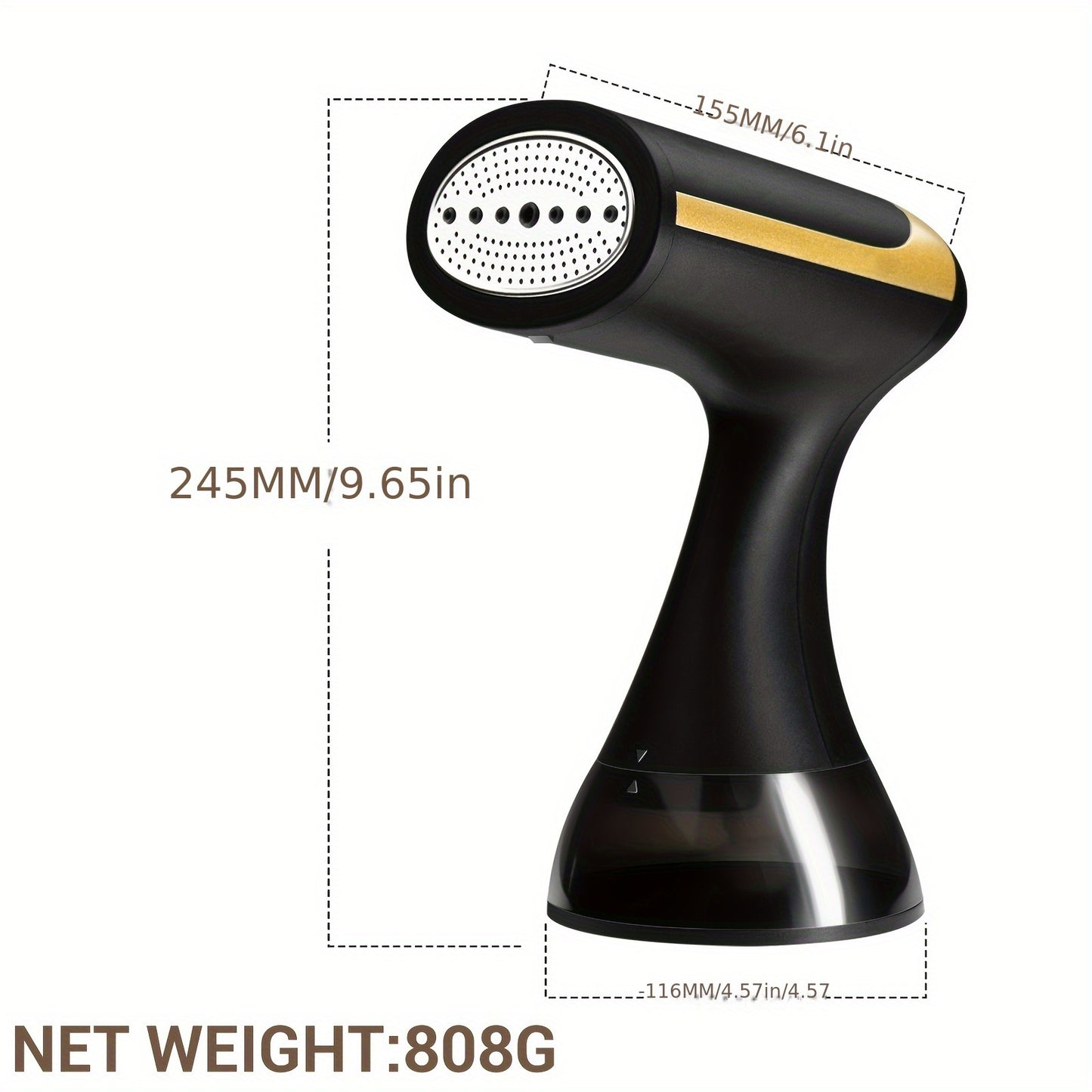 1100W High-Power Handheld Hanging Ironing Machine - Portable Steam Iron with 300ml Large Capacity Water Tank, 20S Fast Fogging, Stainless Steel Panel & 110V Plug for Home & Travel, Wrinkle Removal for All Clothing Fabrics, Tr