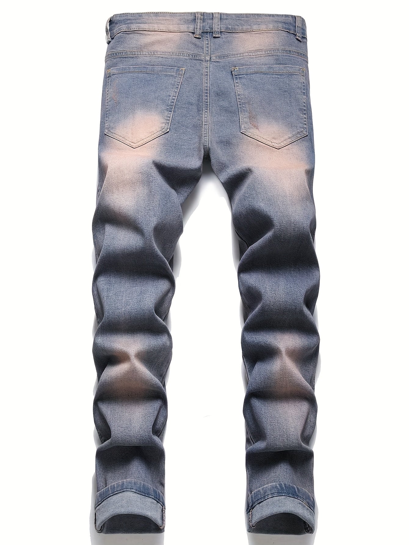 Light Blue Slim Fit High-end Versatile Jeans Suitable For Outdoor Home Essentials. The Size Runs Small, So We Recommend Ordering One Size Up.