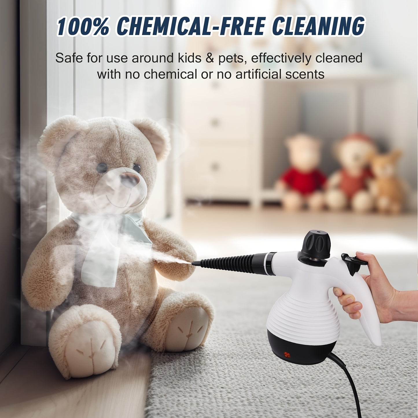Hand-held Steam Cleaner, Steam Boiler Cleaning, Household Multi-purpose Portable Steam Cleaner, With Safety Lock And 10 Accessory Kits, Can Remove Dirt, Oil Stains, Etc., Saving Time And Effort.