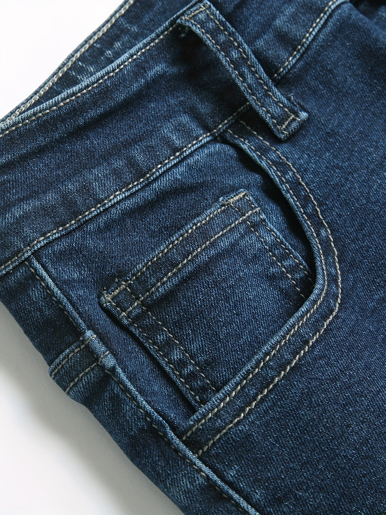 Men's Slim Fit Distressed Denim Jeans with Golden Accents - Stretchy Comfort, Machine Washable, All-Season Casual Wear for Teens & Young Adults, Versatile Pants, Fashionforward Design, Quality Stitching, Stylish Trousers, Urb