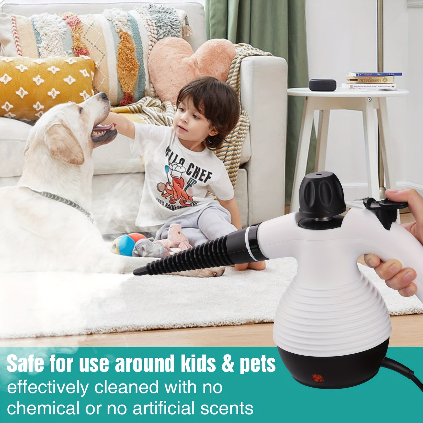 Hand-held Steam Cleaner, Steam Boiler Cleaning, Household Multi-purpose Portable Steam Cleaner, With Safety Lock And 10 Accessory Kits, Can Remove Dirt, Oil Stains, Etc., Saving Time And Effort.