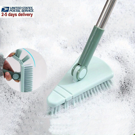 Tub Tile Cleaner Brush with Long Handle- Multifunctional Shower Brush Cleaner Tool for Bathroom Bathtub Toilet Floor Baseboard Cleaner, Kitchen Baseboard Cleaner Brush Kit Cleaner Brush Set