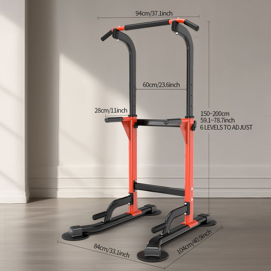 1pc Pro-Grade Multifunctional Pull-Up Bar - Power Cages For Ultimate Strength Training, Fitness, Muscle Building, And Workout - Space-Saving, Heavy-Duty, And Adjustable Design For Home Gym