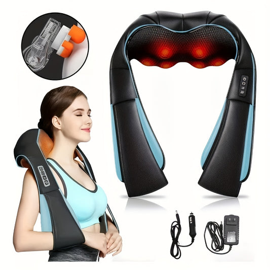 Shiatsu Neck Massager, Deep Shiatsu Neck Shoulder Back Massager With Heat - Kneading Massage For Neck, Back, Shoulder, Waist, Leg, Feet And Muscle, Gifts Suitable For Men/women/mothers/fathers