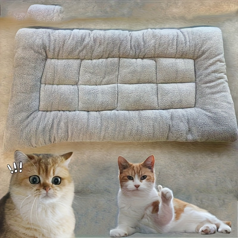 Extra Large Plush Dog Bed Sofa - Thick Soft Polyester Pet Mattress for Small Medium Large Dogs & Cats, Cushioned Rectangular Design with Grid Pattern, All-Season Cozy Furniture for Indoor/Outdoor Use, Pet Furniture Bed, Cozy