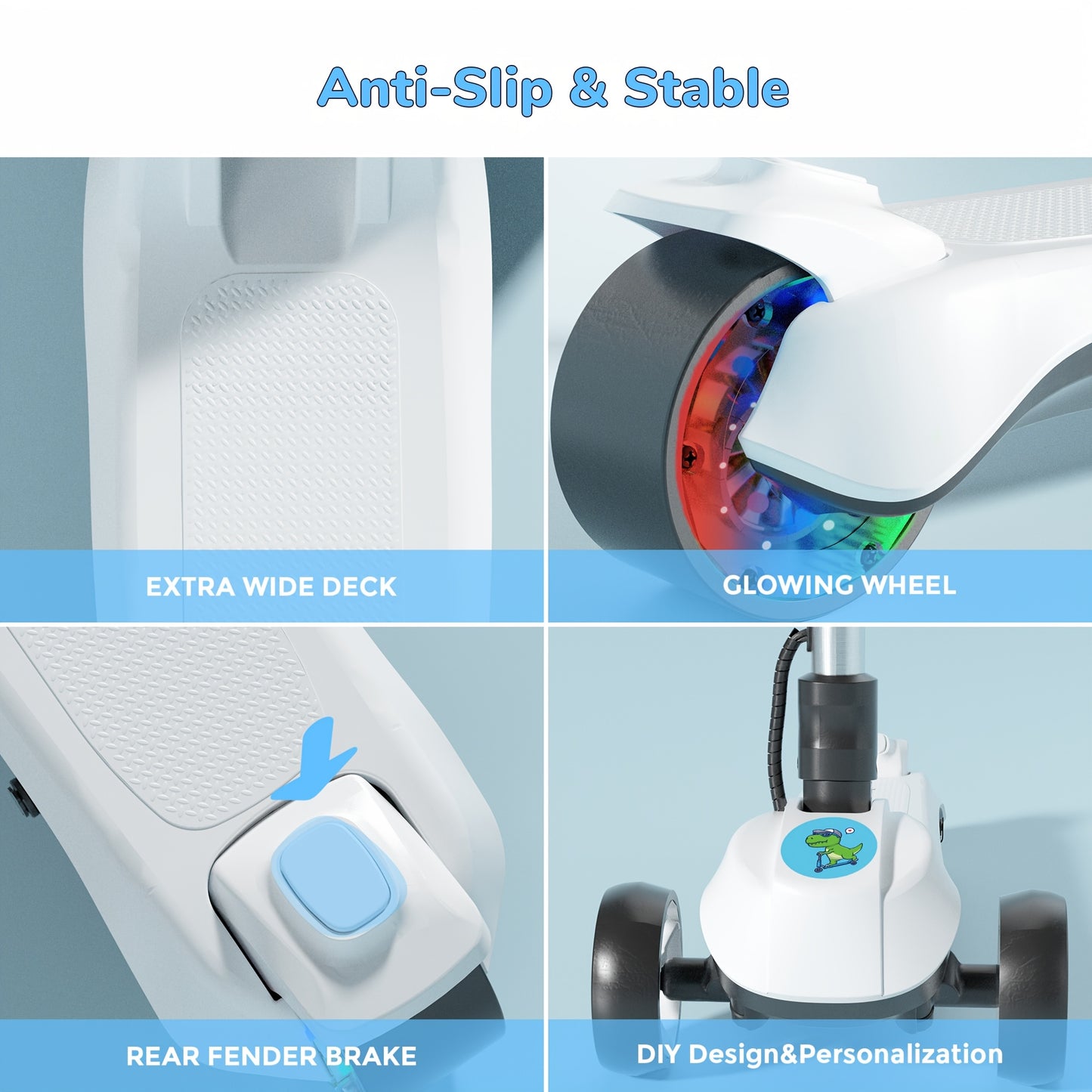 Best Seller- IK2 Electric Scooter for Youngsters 3-8, 70W Folding & 8KM/H Top E-Scooter, 30-60 Mins Ride Time, Colorful Glowing Wheels, Adjustable Height, 2025 New EScooter Gifts for Boys Girls