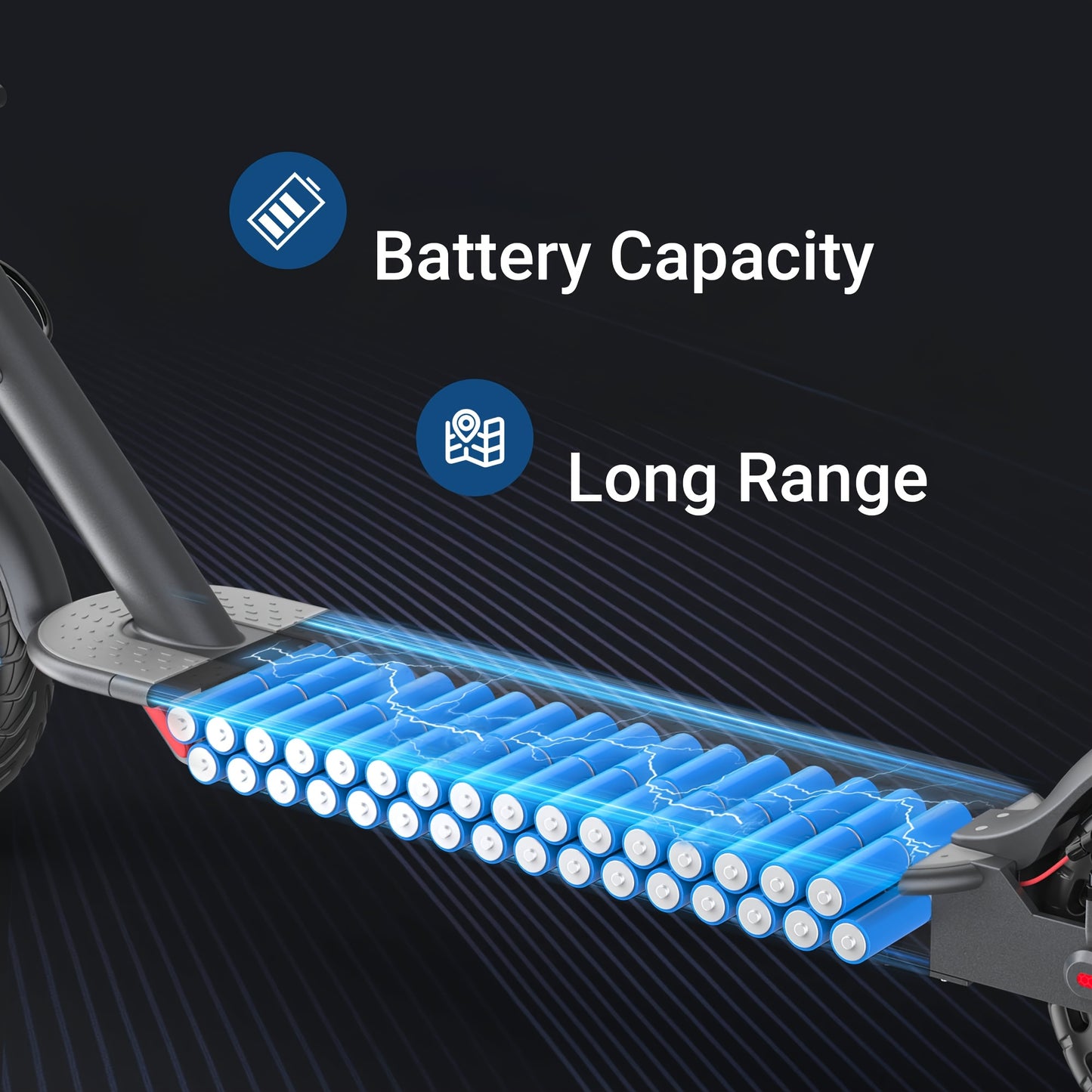 LADPED Electric Scooter LP80, 350W 36V, 8.5" Solid Tires, 19 Mile Range And 3 Modes, High Speed For Teens And Adults, Foldable And Height Adjustable, Designed For Beginners- Ideal For Travel, City Streets, Parks, Or Campus Pa