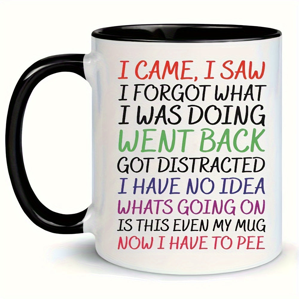 1 Fun 11 Oz Ceramic Coffee Mug with Humorous Quotes - Unique Inspirational Gifts for Men And Women - Perfect for Offices, Parties, Valentine's Day, Birthdays, Christmas And Novelty Gift Ideas, Coffee Bar Accessories