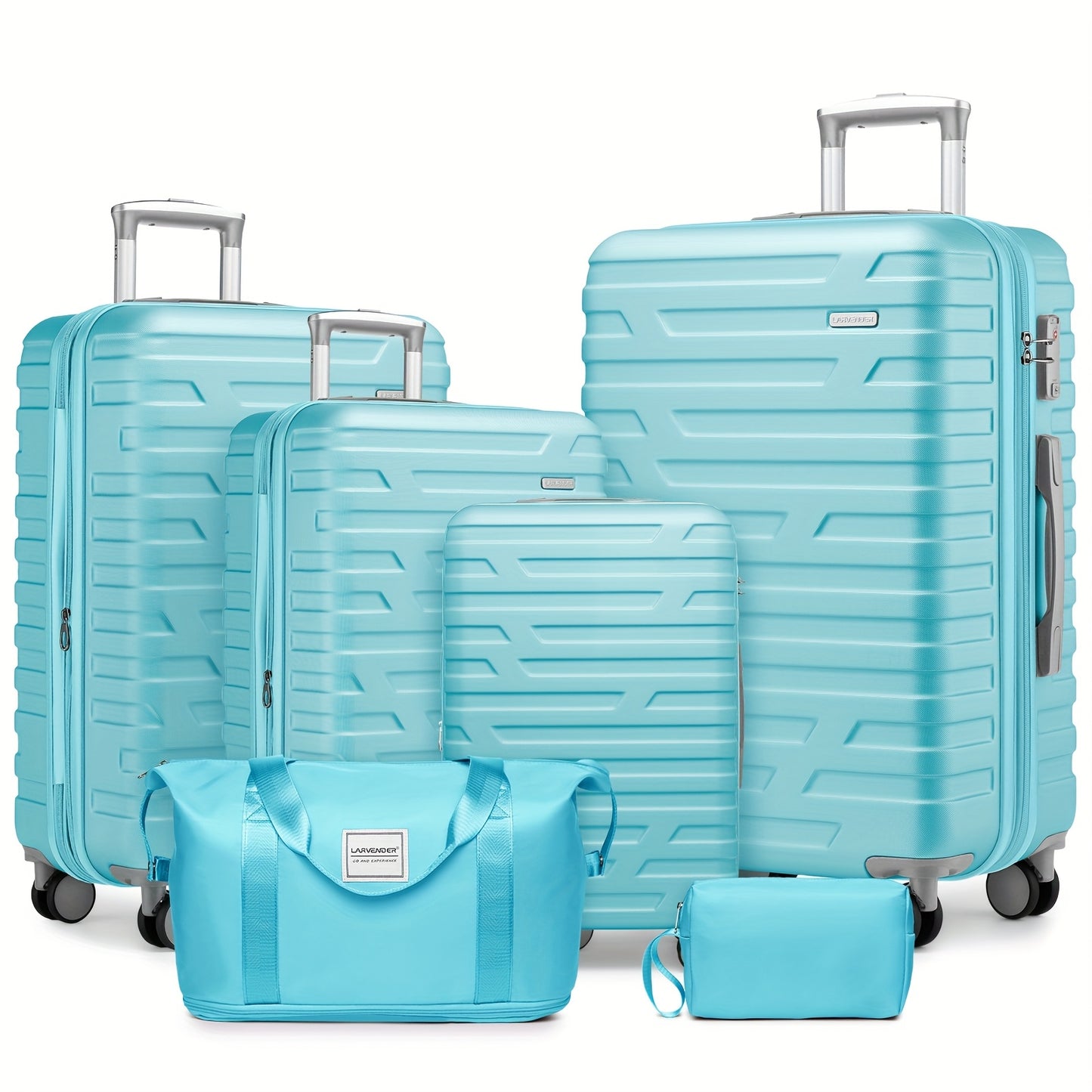 Luggage 6pcs Sets Hardside Expandable Suitcases (Only 24/28inch) with Spinner Wheels TSA Lock, Lightweight Travel Carry On Luggage Sets, ABS Large Capacity Travel Suitcase Set