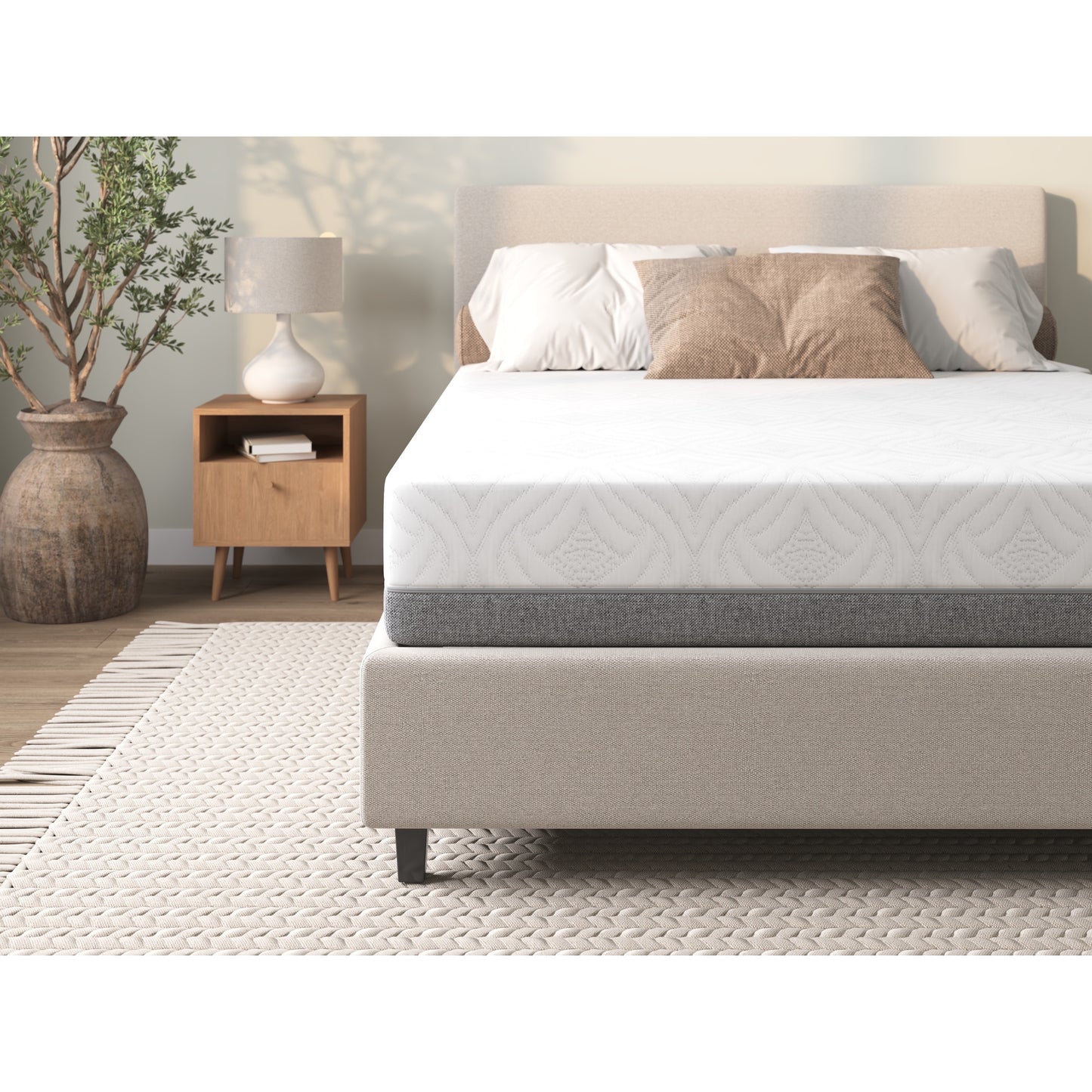 Assembled in USA - Premium High Quality Diamond Innerspring Hybrid and Cooling Gel Memory Foam Mattress and Motion Isolation