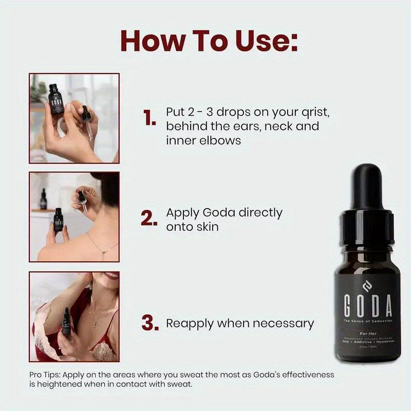 GODA Women'S Long-Lasting Floral Perfume Spray - Rose & Jasmine Scent, Sweet & Spicy Eau de Toilette, 15ml/0.5fl.oz Travel-Friendly Perfume with Perfume Oil Formula, Vegan & Ethically Made, Sensitive Light Beige Safe, Elegant