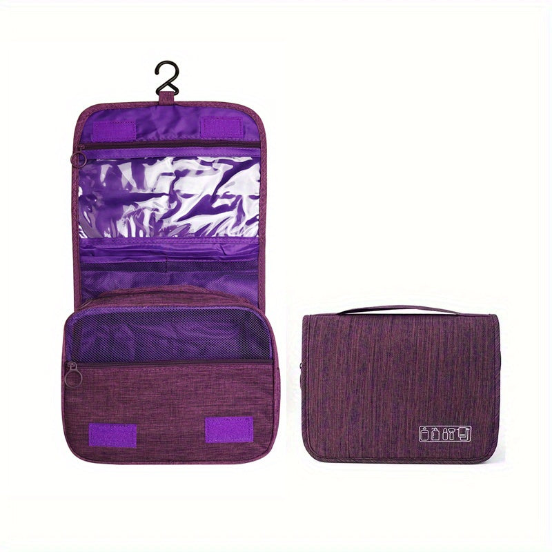 Large Capacity Travel & Business Makeup Organizer Bag - Durable Polyester, Wet & Dry Separation Design, Multiple Compartments for Cosmetics, Toiletries, And Accessories, Ideal for And Women, Travel Organizer|Sleek Organizer|D