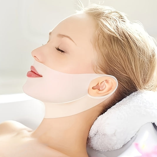 3-Pack Reusable Silicone V-Tightening Face Mask, Cooling Comfort for Summer Wear | Facial Tool with Tight Fit Design