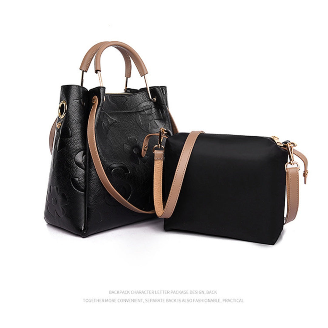 Stylish Embossed Tote Bags with a High-End Feel, Large Capacity Mother And Shoulder Bags