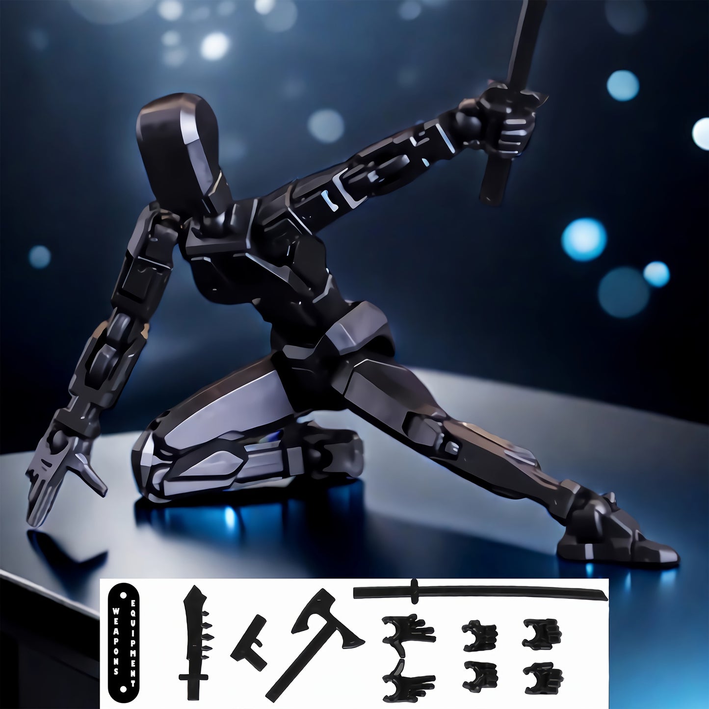 Poseable Action Figures Multi-Pack – 3 or 5 Figure Sets (Fixed Color Combinations)
