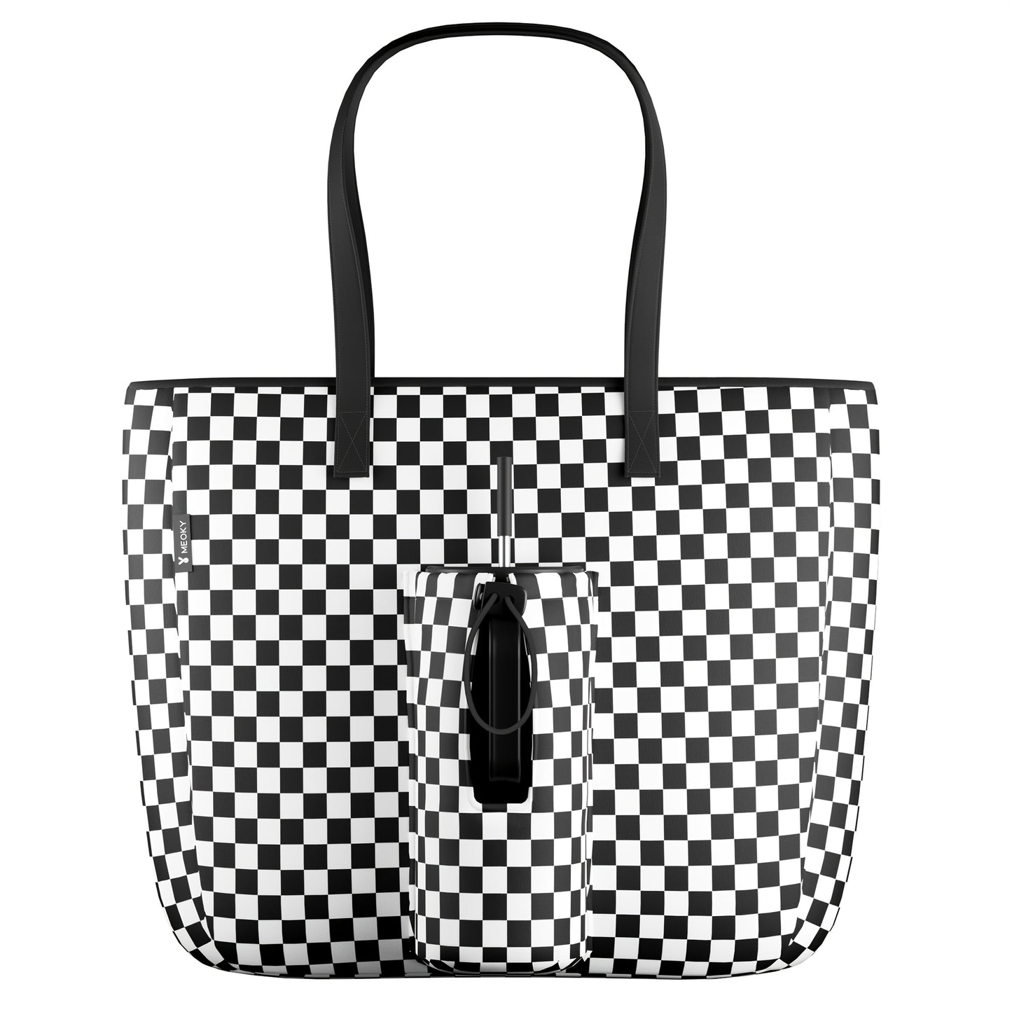 [Pink Nylon Tote] MEOKY Large Pink Nylon Tote Bag | 3.96gal High Quality with Zippered Compartment & Wrist Strap - Water Bottle Carrier Bag, Work Carryall Purse, Fashionable Luggage Accessory, Sturdy Handles for Travel, Work,