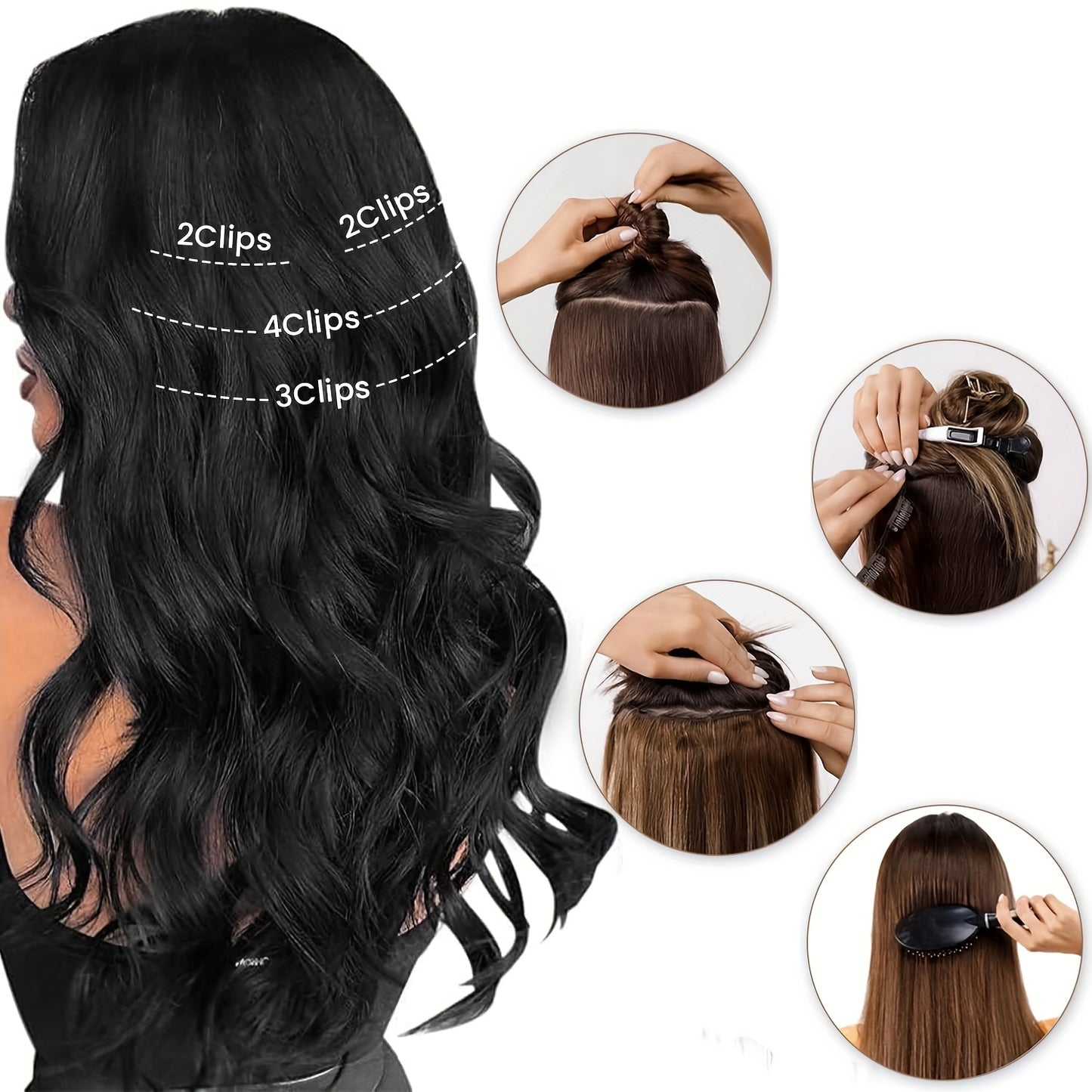 12 Inch Curly Hair Extensions with Invisible Clips - Natural Looking Curly Waves, Chocolate Brown & Honey Blonde Ombre, Soft Lace Weft Clip-In Extensions for Women, Volume & Length, Comfortable Clip-In Wig for Daily Use Speci
