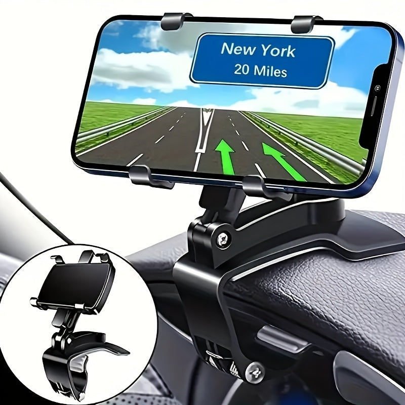 Car Dashboard Phone Holder - Adjustable Mount for iPhone, for for galaxy & More - Easy Installation, Secure Driving Design, ABS Material, Rectangular Shape, Non-Waterproof, Vehicle Compatibility, Car Electronics Accessories,