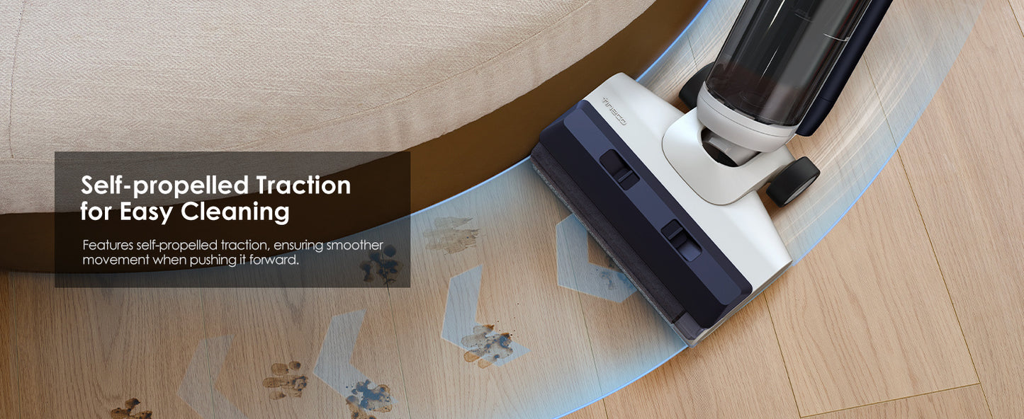 🎉Huge Sale🎉: Tineco iFLOOR 5 Breeze Complete Wet Dry Vacuum, One-Step Cleaning for Hard Floors, Edge Clean, Auto Self-Cleaning, Lightweight & Cordless Design, Blue