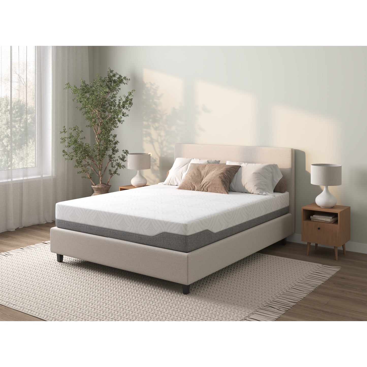 Assembled in USA - Premium High Quality Diamond Innerspring Hybrid and Cooling Gel Memory Foam Mattress and Motion Isolation