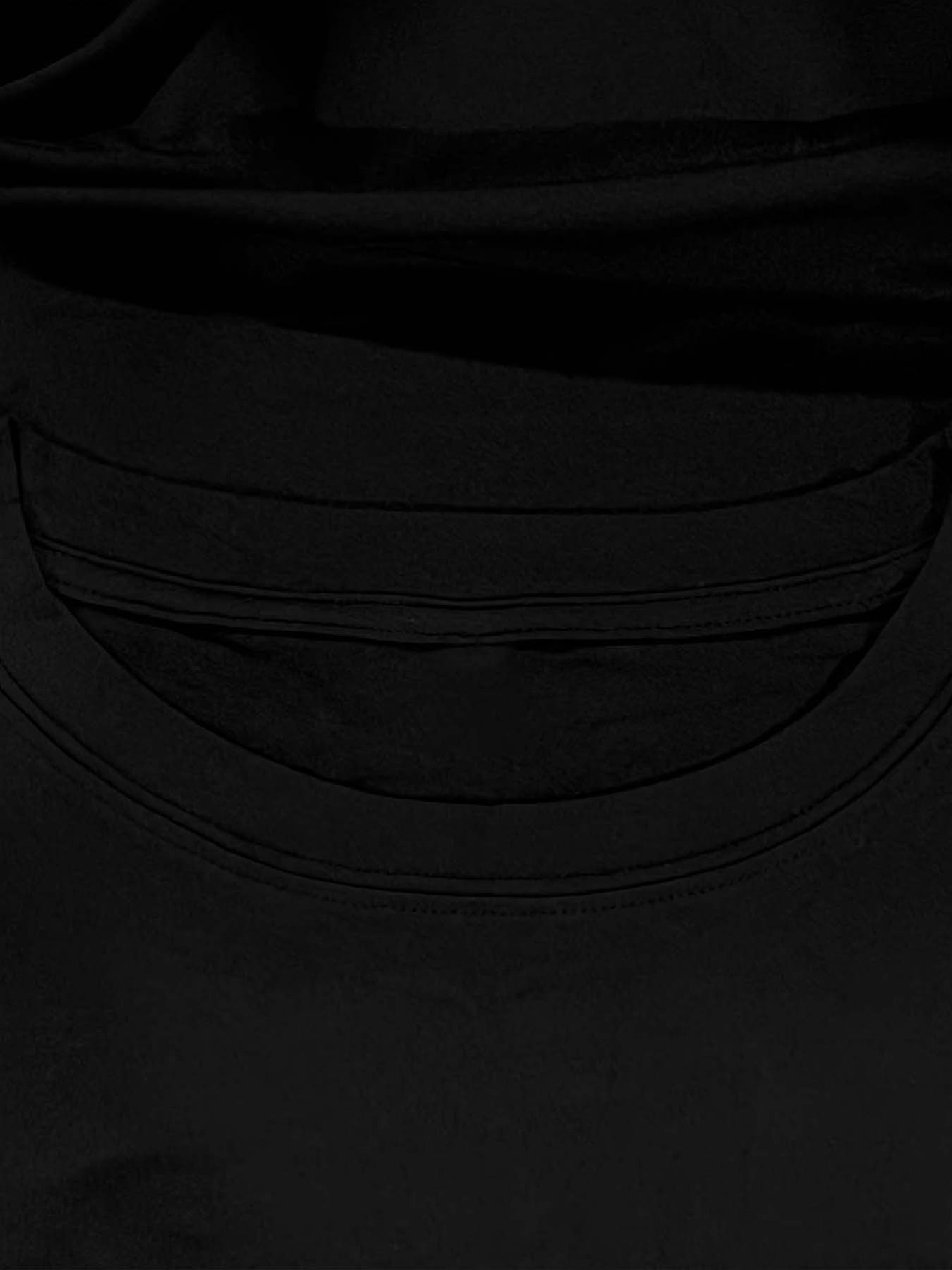 Black with Red Lettering Psalm 23:5 Print Women's Casual T-Shirt - Comfortable Crew Neck, Short Sleeve, Classic Summer Top for Casual Attire, Faith Inspired Apparel | Durable Casual wear, Ladies T Shirts