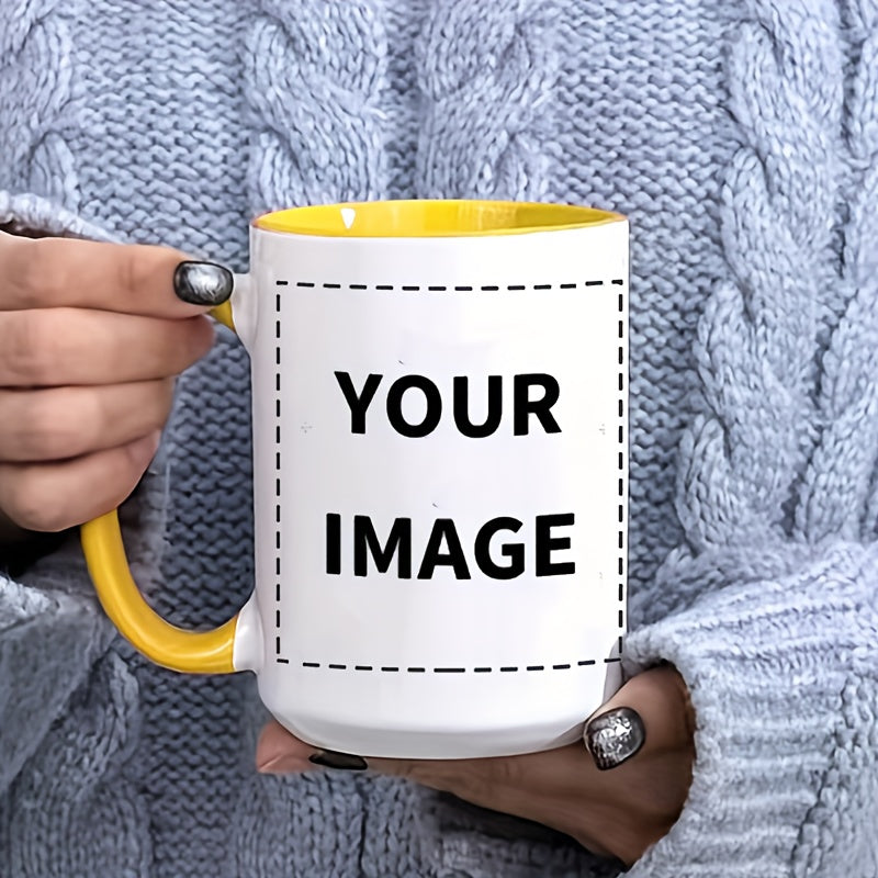 15OZ Inner Color Color Handle Mug Coffee Cup Customized Cup Different Pictures Can Be Customized Your Cup Is Your Way