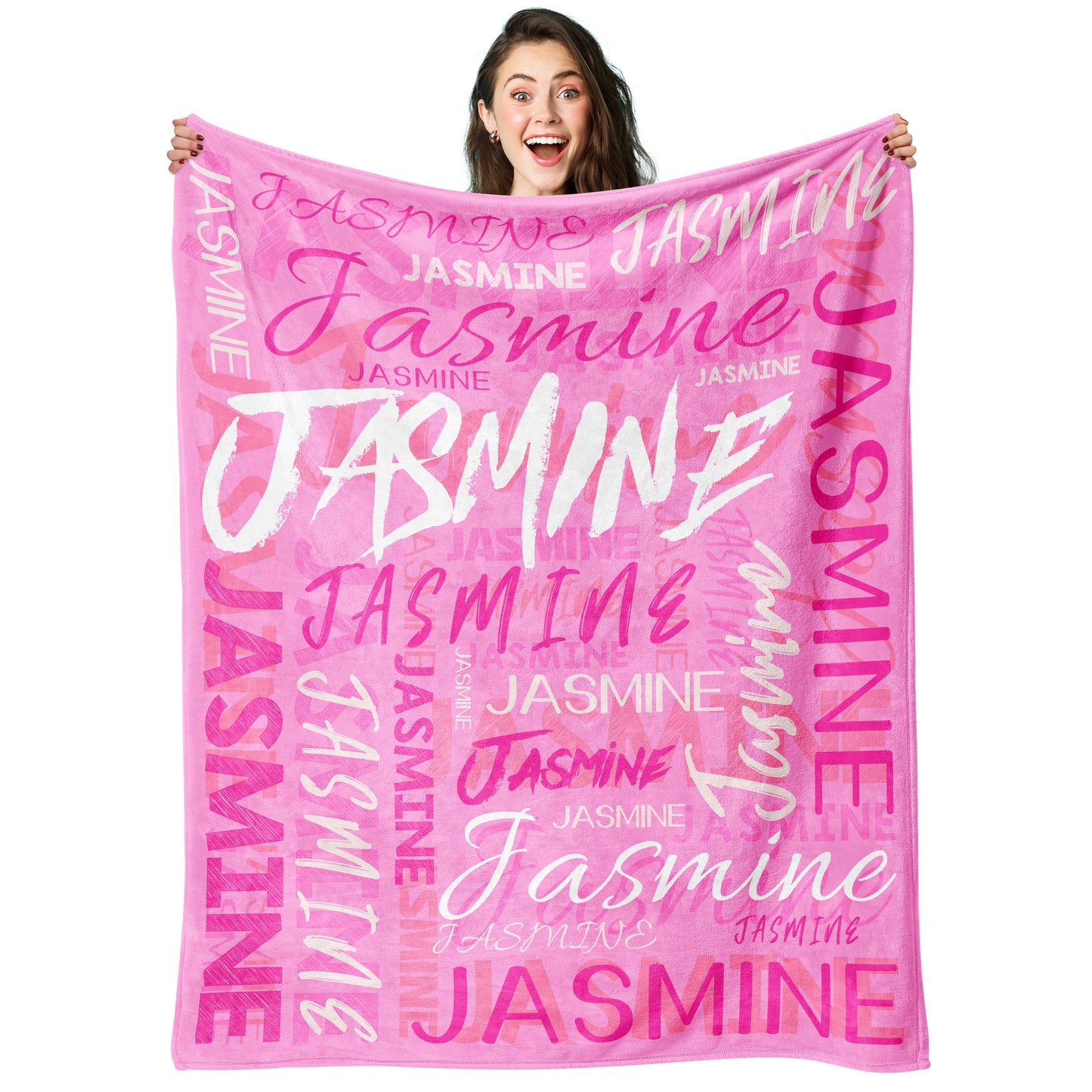 Personalized Fleece Blanket, Customized with Your Name, Soft and Warm, Unforgettable Moments, Great Holiday Gift, for Classmates, Friends, Family and Lovers, for Nap, Camping and Travel