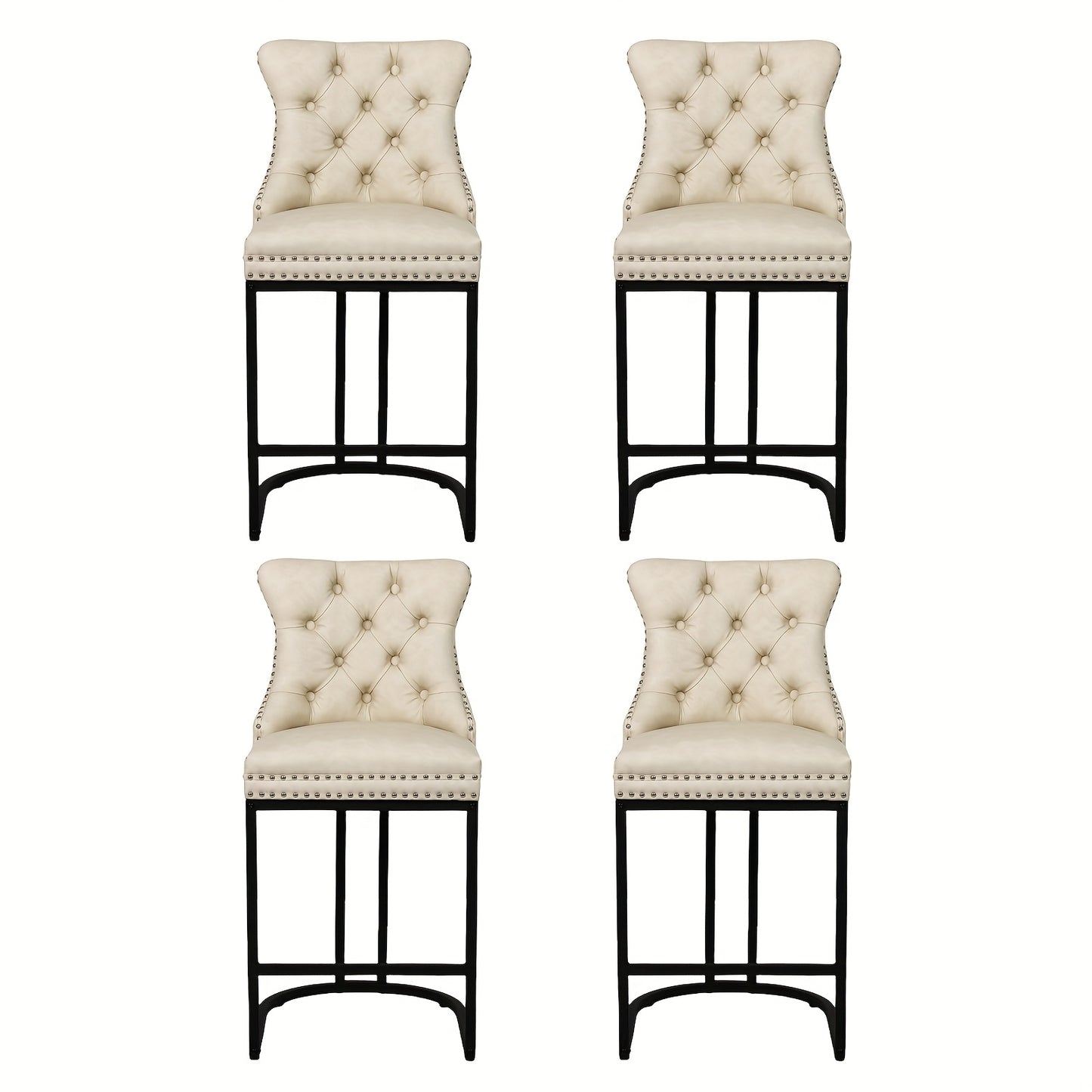 [Modern Bar Stool] 2/3/4pcs Set Modern Bar Stool - Performance Fabric Island Height for Home Kitchen