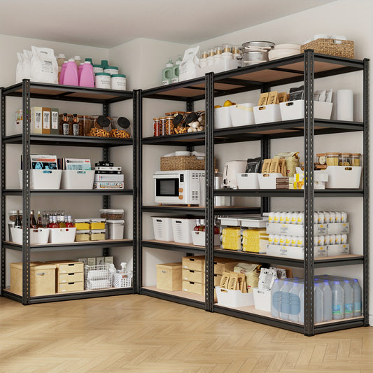 [Heavy Duty Shelving] Heavy Duty 5 Tier 72''H Storage Shelves | 2000LBS Garage Shelving Unit, 35.5"W X 72"H X 15.8"D, Adjustable Metal Shelves for Garage, Basement, Pantry, Utility, Kitchen