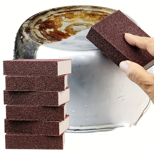 [5pcs Heavy Duty Eraser] 5pcs Heavy Duty Emery Magic Sponge Eraser Set | Non-Electric Scale and Rust Removal Brush, Suitable for Kitchen, Bathroom, Toilet, Floor and Outdoor Cleaning