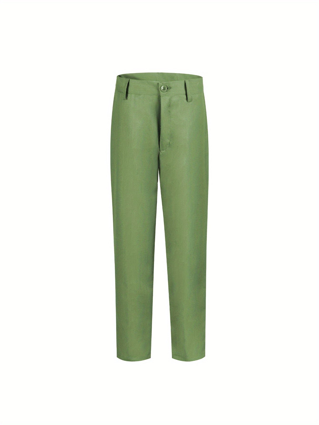 6-12 Years Old Boys' 3pcs Suit Set (Jacket+Vest+Pants), Khaki/ Olive Green, Wedding/ Party Flower Boy Attire