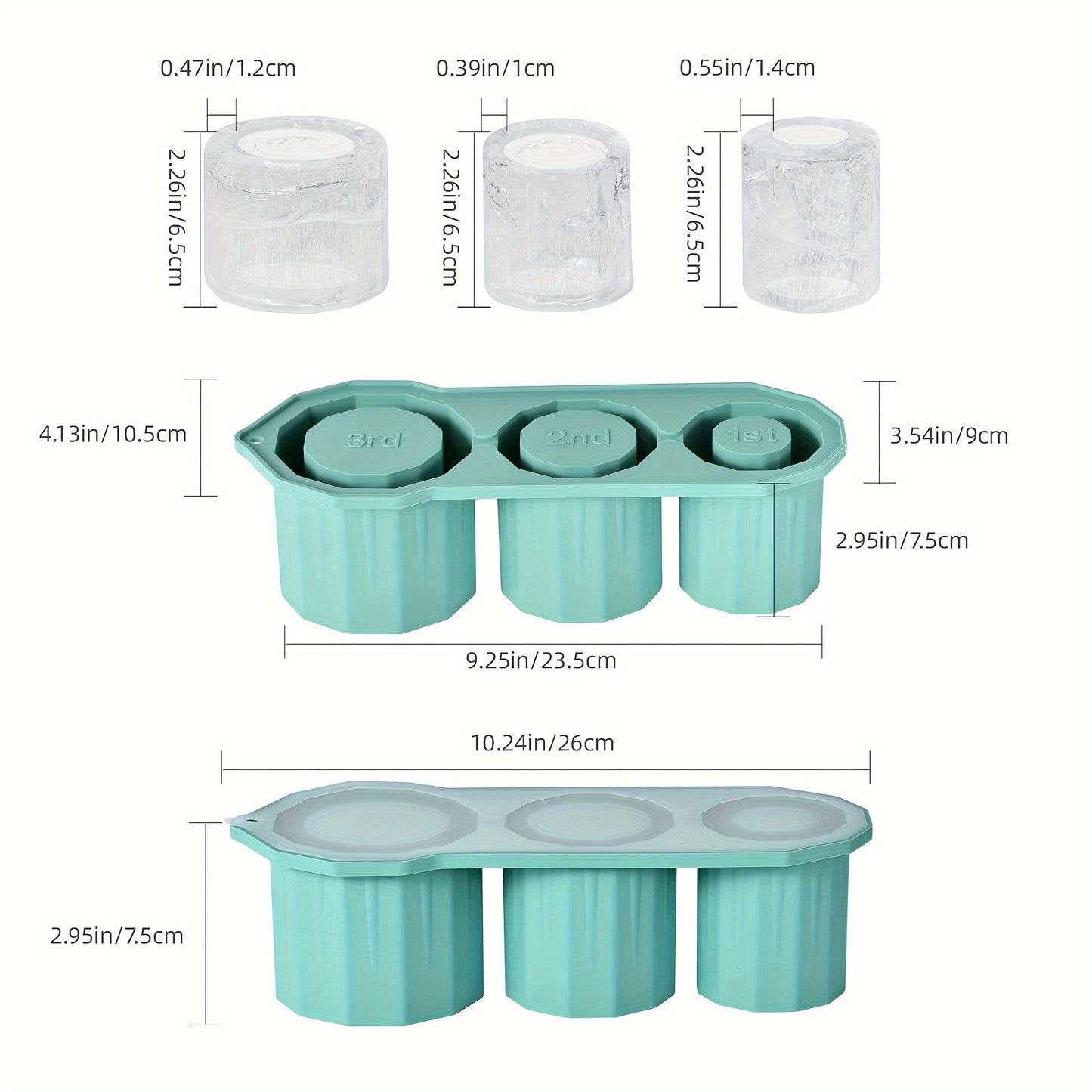 [Silicone Drink Ice Cube Box] Glass Silicone Ice Cube Drink Ice Cube Mold Easy To Release With Lid Ice Cup Box