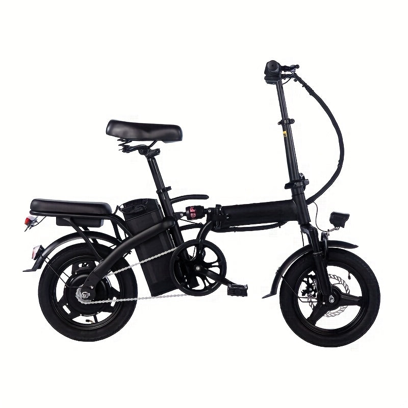14 Inch Foldable Adult Electric Bicycle, Clearance Dealership, 500w Motor, Maximum Speed Of 20 MPH, 48V 10.4Ah Lithium Battery, 14 Inch Tires, Portable Folding Design, Outdoor Cycling Exercise, Urban Commuting Travel, Detacha