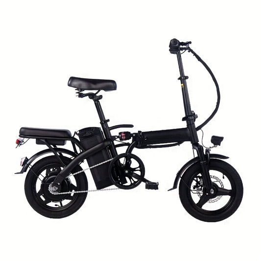 14 Inch Foldable Adult Electric Bicycle, Clearance Dealership, 500w Motor, Maximum Speed Of 20 MPH, 48V 10.4Ah Lithium Battery, 14 Inch Tires, Portable Folding Design, Outdoor Cycling Exercise, Urban Commuting Travel, Detacha