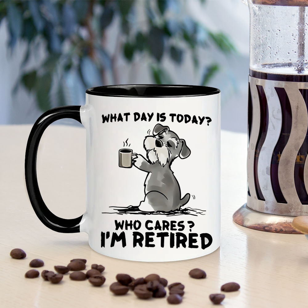 1pc "What Day is Today? Who Cares? I'm Retired" Humorous Quote Retirement Celebration Ceramic Coffee Mug 11oz - Ideal Gift for All Seasons Ideal Gift for Easter, Birthday