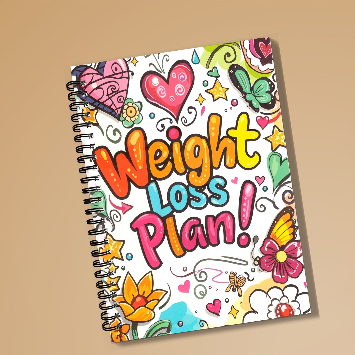 1pc Food and Fitness Journal for Women Weight Loss Tracker Planner Workout Dairy Wellness Log Notebook with Calorie Counter Diet Meals Health Gift for Women Mom Wife