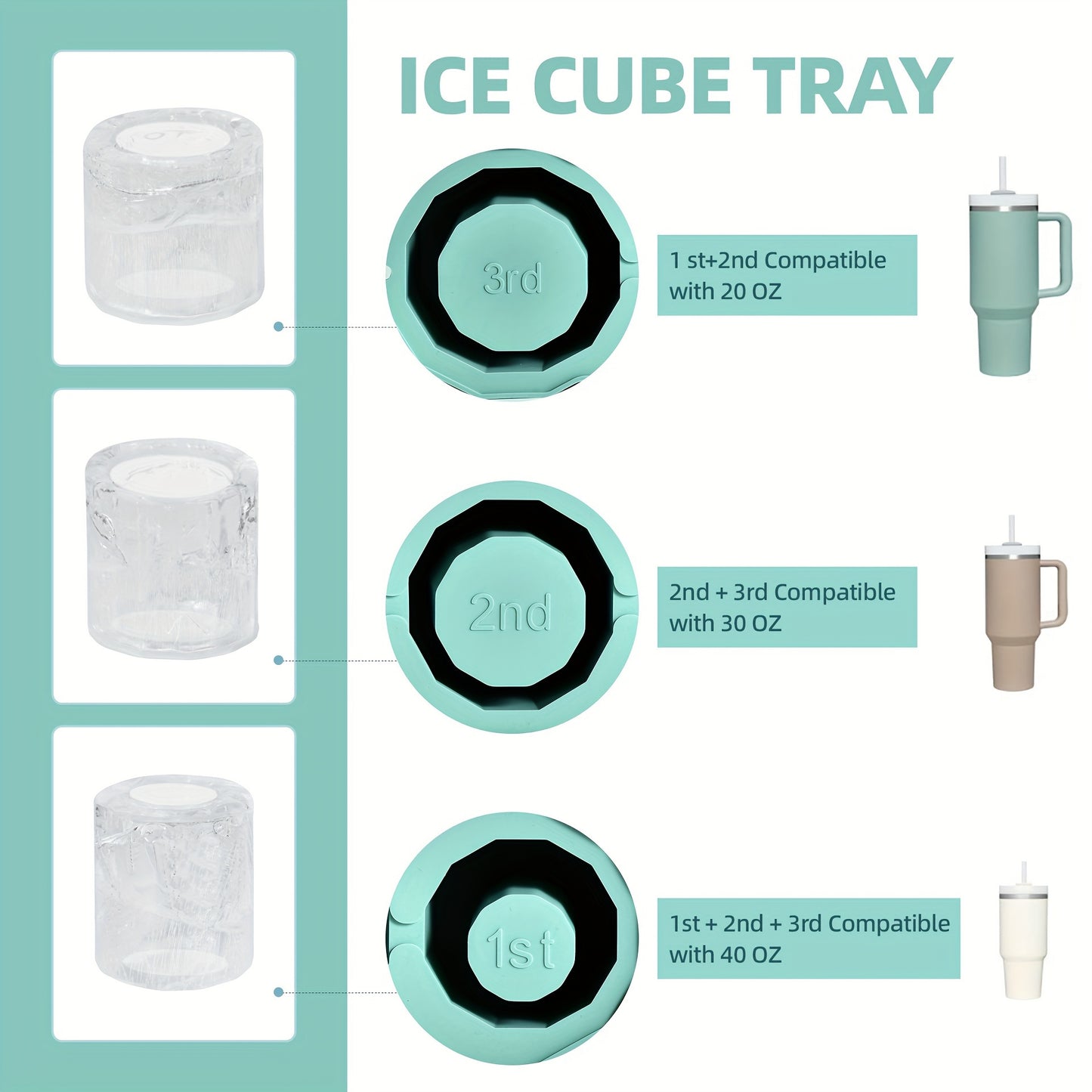 [Silicone Drink Ice Cube Box] Glass Silicone Ice Cube Drink Ice Cube Mold Easy To Release With Lid Ice Cup Box