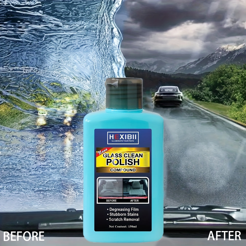 [Car Glass Film Remover] Car Glass Oil Film Remover - Glass Film Removal Paste for Auto and Home - Eliminates Coatings to Restore Glass to Clear