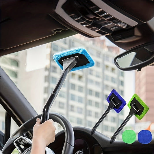 Retractable Car Window Cleaner Set - Windshield Cleaner with Long Handle - Ideal for Interior And Exterior Glass Maintenance, Exterior Cleaning AIDS | Efficient Cleaning Tool | Multi-Functional Cleaning Set