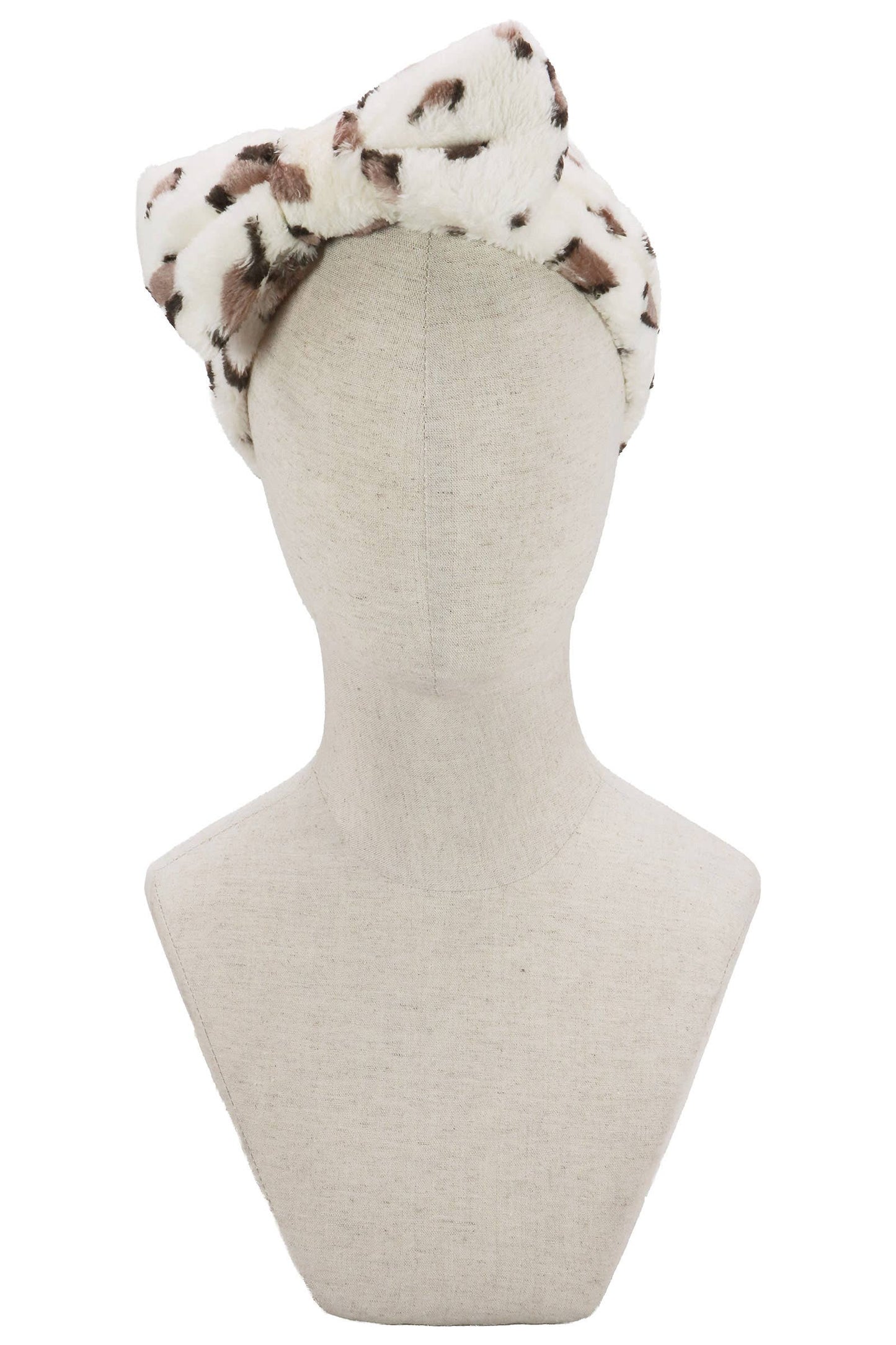 Leopard Bow Spa Headband – Soft Fleece Makeup Headband