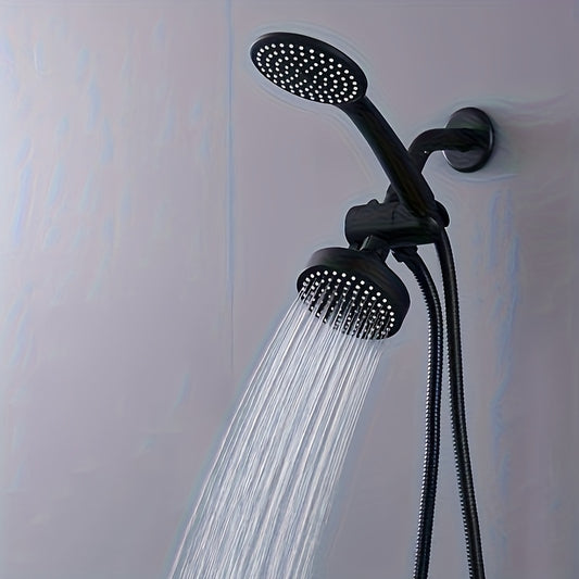 Dual Shower System, 2in 1 Dual Shower Head with 3-way Water Diverter Valve Included Various Modes