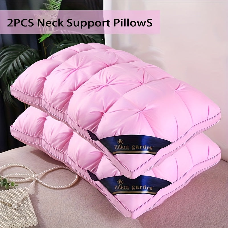 2pcs (Buy One Get One Free/ 4pcs Buy Two Get Two Free) Luxury Hotel Quality Neck Support Pillow, 19x29 inches - Soft Quilted Polyester Pillow, Provides Deep Sleep and Neck Support, No Extra White Space Theme Pillow, Comfortab