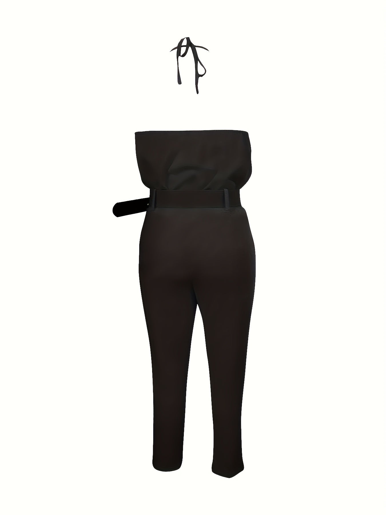 Solid Color Two-Piece Set: Elegant Sleeveless Vest and Slim-Fit Detail Pants