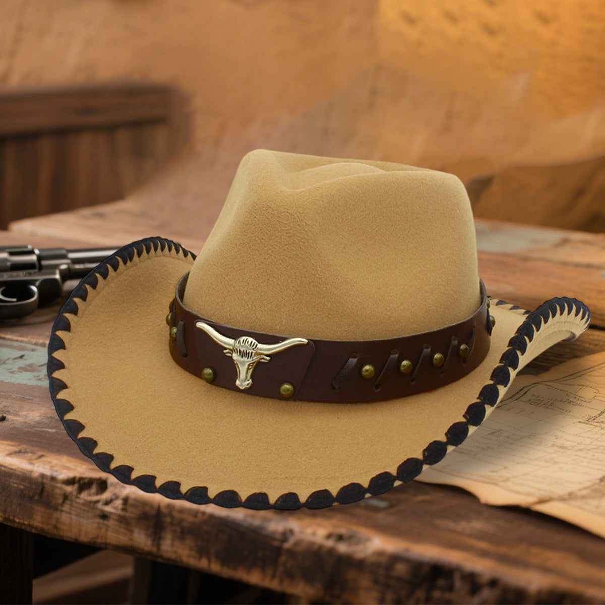 Fashion Cowboy Hat for Music Festival Adult Unisex Party Cowgirl Hat Large Travel Caps Halloween Costume Headwear