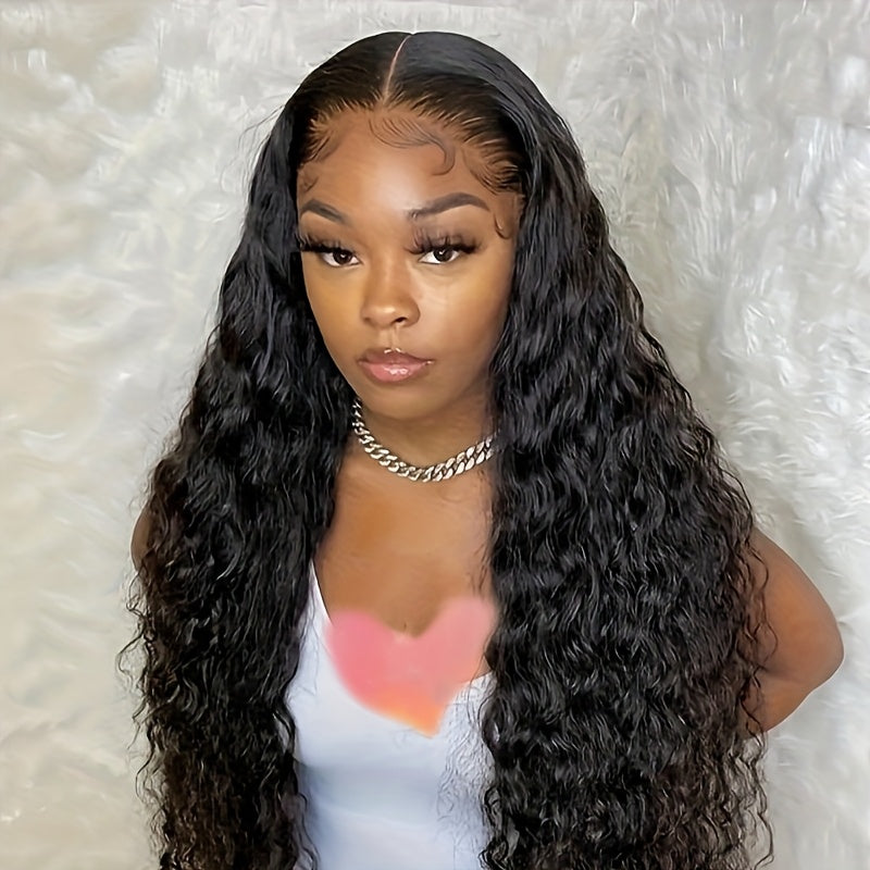 13x4 HD Lace Frontal Human Hair Wigs 200% Density Water Wave Lace Front Wig Human Hair Pre Plucked With Baby Hair