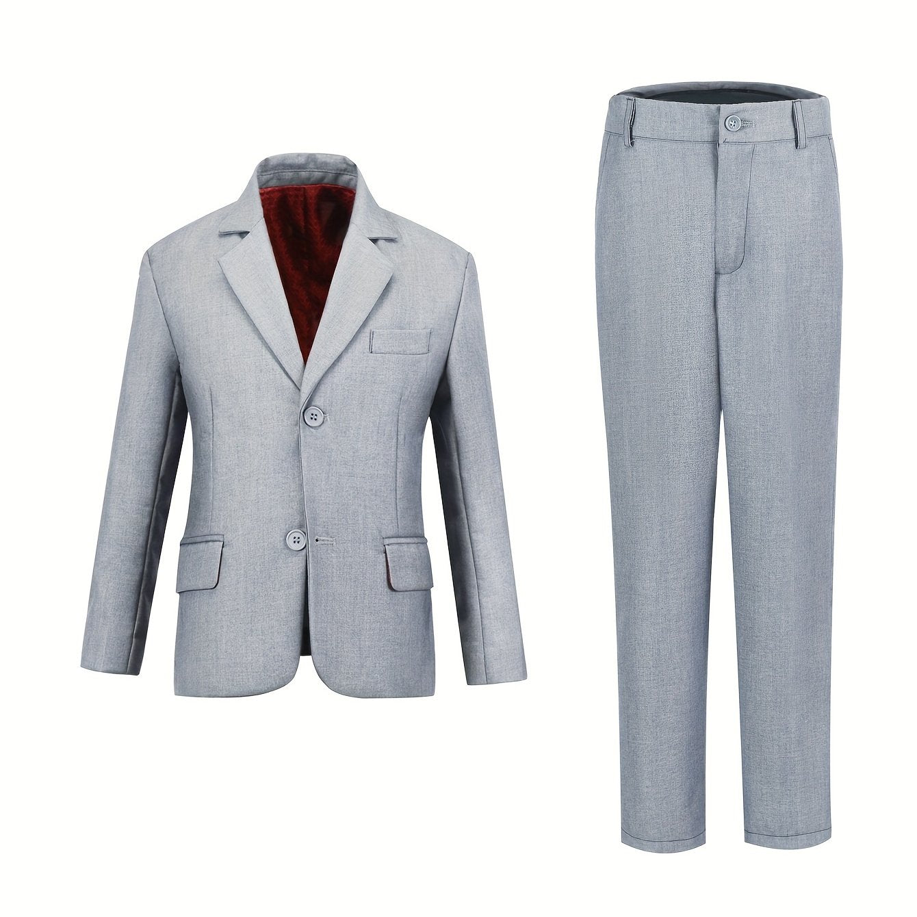 Boys Suit Two Piece Set Formal Banquet Graduation Evening Party Performance School Uniform Birthday Party Wedding Teens Dress for Boy Kids Tuxedo Jacket Blazer Pants Suit Size 2-16Y Back to School Season