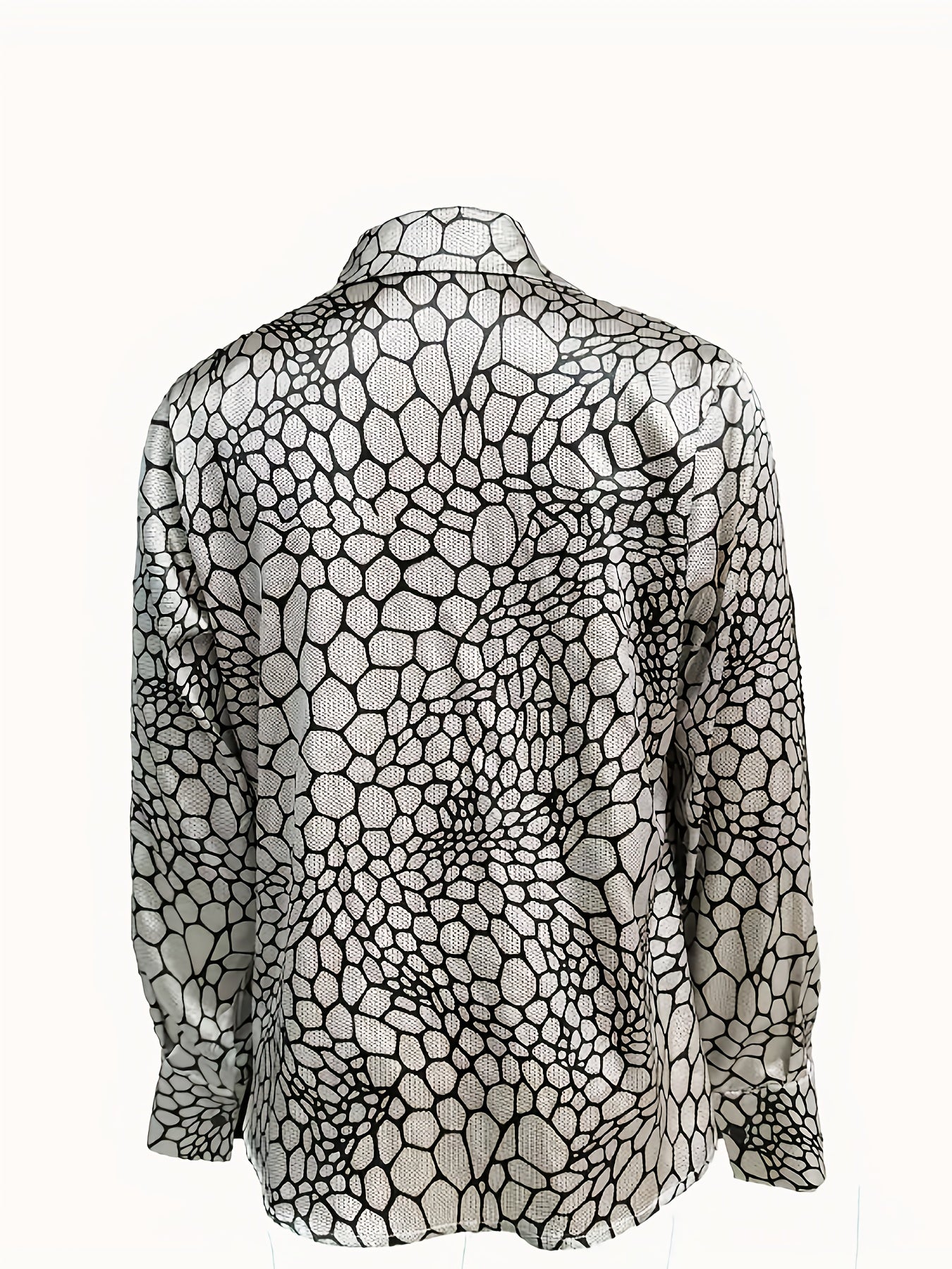 Women's Elegant Blouse - Non-Transparent Long Sleeve Button-Front Shirt with Classic Collar, Office Party & Everyday Professional Tops for Women - Spring/Fall/Summer Work Attire Blouse, Business Casual, Sophisticated Top