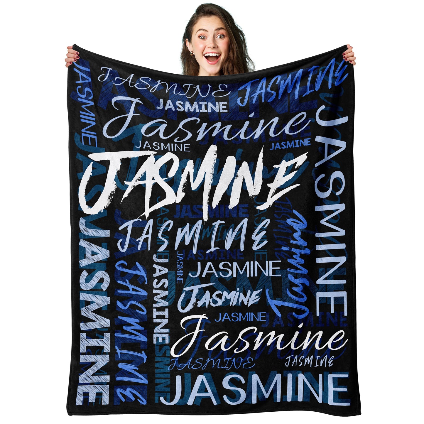 Personalized Fleece Blanket, Customized with Your Name, Soft and Warm, Unforgettable Moments, Great Holiday Gift, for Classmates, Friends, Family and Lovers, for Nap, Camping and Travel