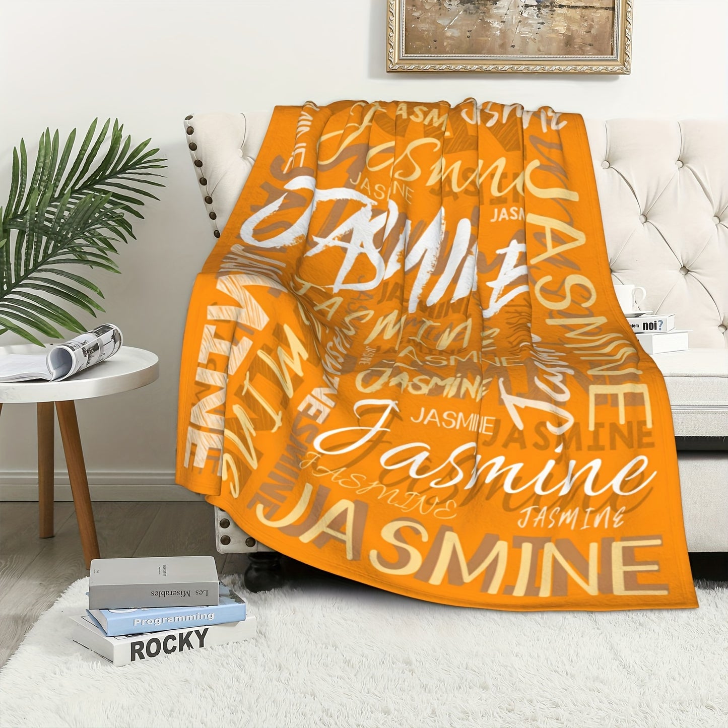 Personalized Fleece Blanket, Customized with Your Name, Soft and Warm, Unforgettable Moments, Great Holiday Gift, for Classmates, Friends, Family and Lovers, for Nap, Camping and Travel